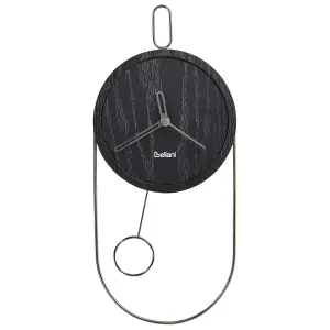 Beliani Retro Wall Clock SIERRE Black