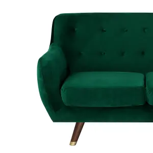 2 Seater Velvet Sofa Emerald Green BODO