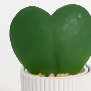 Blooming Artificial - 11cm / 0.25ft White Artificial Hoya Heart Succulent