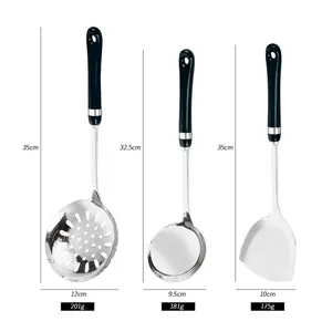 Shela 7 Piece Kitchen Utensil Set (Set of 7) Black/Silver