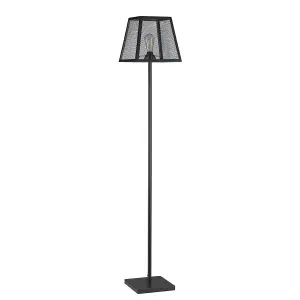 Luminosa Oscar Floor Lamp With Tapered Shade, Black