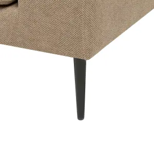 Corner Sofa FLAM Light Brown Fabric Right Hand