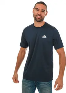 Adidas Mens AEROREADY d2m Sport T-Shirt Size Small In Blue