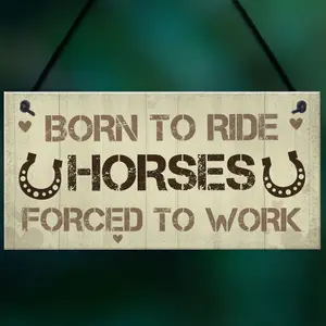 Red Ocean Signs About Horses Funny Horse Sign Horse Gift Pet Sign Horse Lover Gift Funny Pet Sign