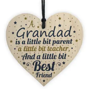 Red Ocean Grandad Nan Christmas Gifts Birthday Gifts Ideas Handmade Wooden Hanging Heart Plaque Keepsake Gifts For Him