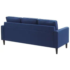 Fabric Sofa with Ottoman Navy Blue AVESTA