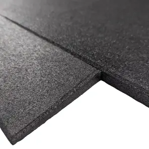 Gym Mat Edge Finishing Strip - 15mm Thick - 50cm Long - Rubber Crumb