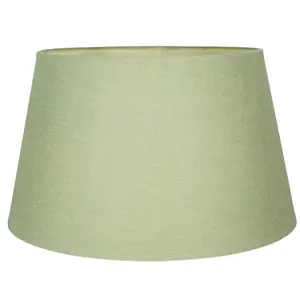 Traditional Linen Fabric Drum Shade for Pendant & Lampshade Olive / 13cm H x 20cm W x 20cm D 