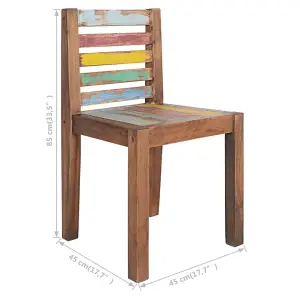 Berkfield Dining Chairs 2 pcs Solid Reclaimed Wood