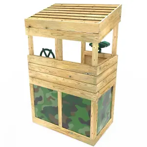 Rebo Children's Wooden Lookout Tower Playhouse with 6ft Slide - Max Set