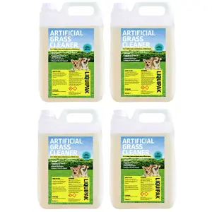 Liquipak Artificial Grass Cleaner & Deodoriser Pet Friendly, Fresh Cut Grass 4x5L