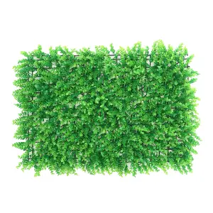 6 Pcs Artificial Grass Plant Wall Panel, Artificial Leaves Hedge Greenery Wall Panel