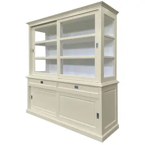 Stiles Display Cabinet Cream