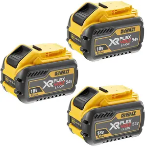 Dewalt DCB547 18v / 54v XR FLEXVOLT 9.0ah Battery DCB547-XJ - 3 Pack Flex Volt