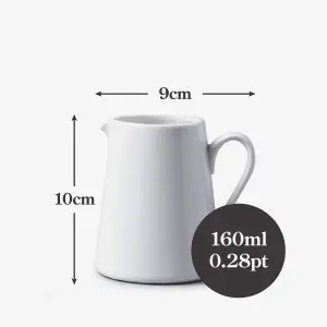 WM Bartleet & Sons Porcelain Victorian Straight Sided Mini Jug, 160ml