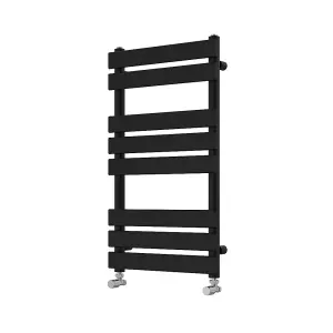 Right Radiators 800x450 mm Designer Flat Panel Heated Towel Rail Radiator Bathroom Warmer Heating Black