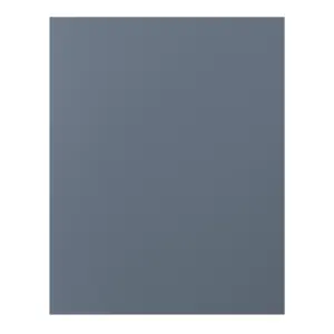 GoodHome Alisma Matt blue slab Standard Clad on end panel (H)715mm (W)595mm