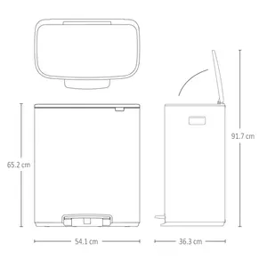 Brabantia Bo 60 Litre Pedal Bin Matt Steel