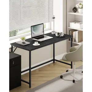 Jana Desk Atural Oak/Black / 76cm H x 140cm W x 60cm D