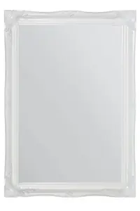 MirrorOutlet Hamilton White Shabby Chic Design Wall Mirror 107 x 76 CM