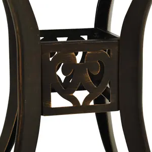 Berkfield Garden Table Bronze 78x78x72 cm Cast Aluminium