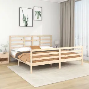 Berkfield Bed Frame Solid Wood 200x200 cm