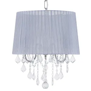 3 Light Chandelier Light Grey EVANS