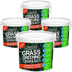 Cleenly Grass Greening Granules Lawn Fertiliser - Superfood to Make Grass Greener, Stronger & Healthier 10kg