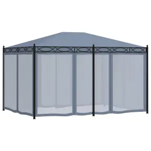 Berkfield Gazebo with Mesh Screens 3x4 m Anthracite Steel