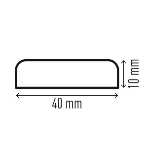 Durable Adhesive Warning Surface Impact Protection Profiles S10 - 1 Metre