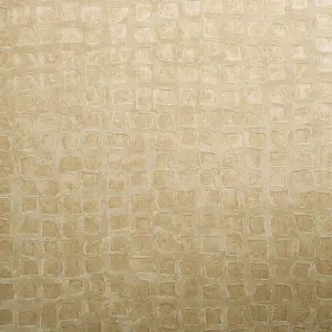 Galerie Urban Classics Brown Gold Manhattan Metallic Loft Tiles Wallpaper Roll