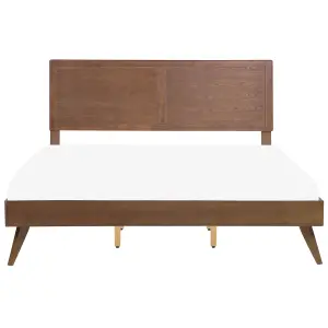 EU Super King Size Bed Dark Wood ISTRES