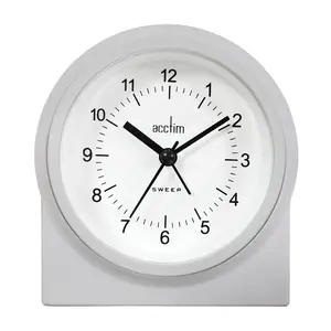 Analogue Electric Alarm Tabletop Clock Grey