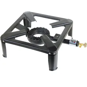 NJ SGB-07 Gas Boiling Ring Large Camping Stove Cast Iron Burner Iron Frame LPG Outdoor Cooker 8kW