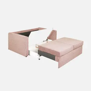 Sofi Two Seater Sofa Bed with Storage - Pink