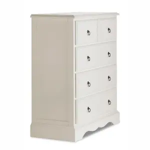 Romance Antique White 2 over 3 Chest of Drawers