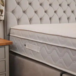 Sophia Briar-Rose Alphonsine 1000 Pocket Sprung Memory Foam Divan Bed Set 6FT Super King 4 Drawers  - Plush Light Silver