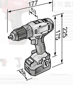 Flex Cordless Drill Driver 2-Speed Compact 10.8V Kit