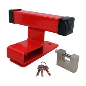 Garage Door Lock Defender Motor Bike Car Stop Bar Up and Over & Padlock