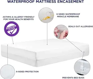 HIGH LIVING Zipper Anti allergy Bed bug Waterproof Mattress Protector Encasement cover