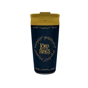 Lord Of The Rings The Ring Metal Travel Mug Navy/Gold (One Size)