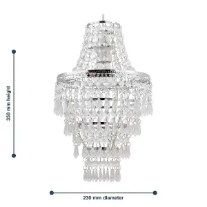 First Choice Lighting Chrome Tiered Chandelier Style Light Shade