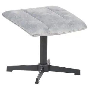 Chair with Footstool LIA with Footstool Velvet Light Grey