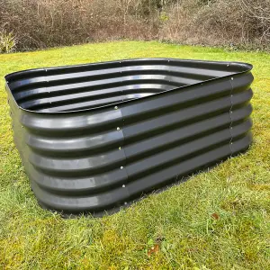 Large Metal Raised Vegetable Bed in Dark Grey (120cm)