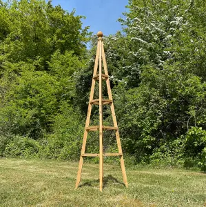 Wooden Garden Obelisk for Climbing Plants (1.5m)