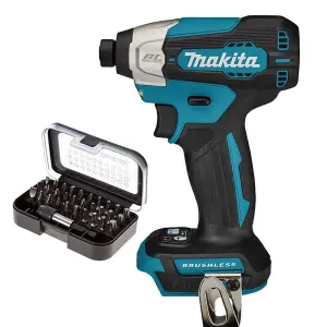 Makita DTD157Z 18v LXT Cordless Brushless Impact Driver XPT + Makita Drill Bits