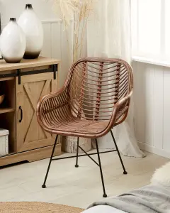 Dining Chair CANORA Rattan Brown