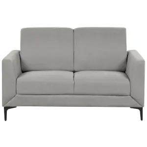 2 Seater Fabric Sofa Grey FENES