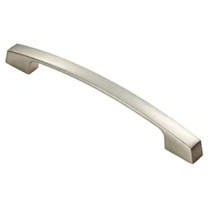 Curved Bridge Pull Handle 207 x 14mm 160mm Fixing Centres Polished Chrome