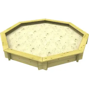 Garden Timber Company Wooden Sandpit 8ft Octagonal - 295mm Height - 44mm Thick Wall